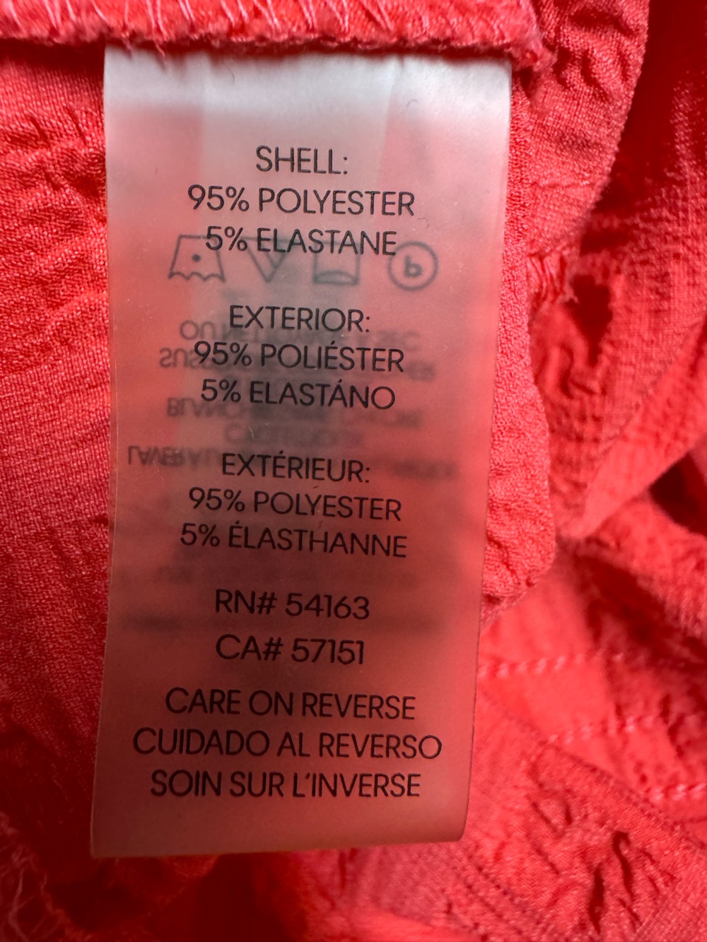 Calvin Klein Coral Textured Peplum Dress Size 12 Sleeveless Drop Waist Resort B3 - Picture 7 of 7
